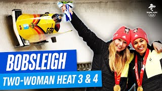 Bobsleigh  TwoWoman Heat 3 amp 4  Full Replay  Beijing2022 [upl. by Etaner]