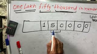 one lakh fifty thousand in numbers  Hindi  Surendra khilery [upl. by Enetsirhc576]