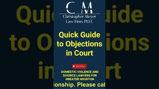 Quick Guide to Objections in Court [upl. by Fasto]