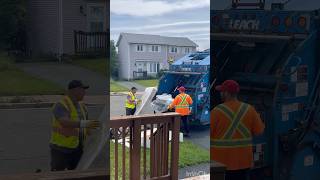 How bulk garbages collected in Canada 🇨🇦 garbagetruck trashtruck smashing wastecollection [upl. by Bibby253]