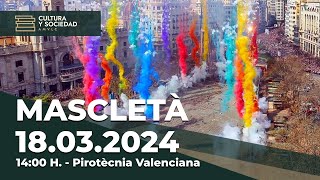 Mascletà 18 de Marzo Pirotecnia Valenciana  Fallas 2024  Retransmisión en directo [upl. by Anum]