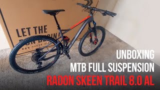 Unboxing MTB Full Suspension Radon Skeen Trail 80 AL [upl. by Marguerita]