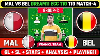 MAL vs BEL  MAL vs BEL Dream11 Prediction  MAL VS BEL 4TH DREAM11 ECC T10 GROUP C MATCH [upl. by Annavoig748]