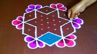 95beautifulcolourful rangoli design🌷festival rangoli🌷traditional rangoli🌷jeevanarangoli505 [upl. by Stu994]