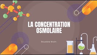 Comment calculer losmolarité  concentration osmolaire   exercice 1 Biophysique [upl. by Corliss519]