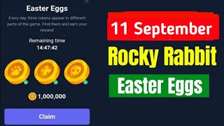 Rocky Rabbit Easter Eggs 11 September  Rocky Rabbit Daily Combo Today 11 September 2024 [upl. by Ennairek203]