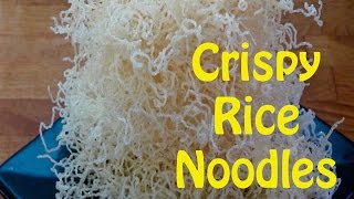 How to Cook Rice Noodles  Crispy Rice Noodles  The Frugal Chef [upl. by Yrollam]