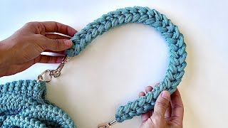 Alça Para Bolsa de Crochê Fácil  Cordão ou Cinto de Crochê  Crochet Strap  Crochê Fácil  DIY [upl. by Faubert]