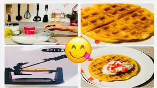 Bella Waffle 🧇 Maker Demo Waffle mix Recipe [upl. by Nadnal]