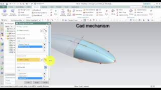 siemens nx tutorials how to use through curve mesh command [upl. by Ovida]