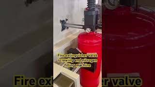 Fire extinguisher valve screwing And nitrogen filling machine [upl. by Angadreme]