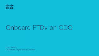 How to onboard FTDv on CDO [upl. by Aicillyhp840]