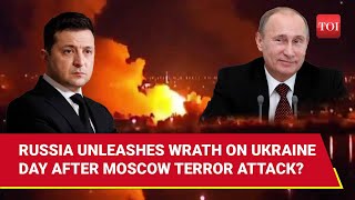 Putin Bombards Kyiv And Lviv With 20 Missiles Multiple Drone After Moscow Terror Attack [upl. by Lerrehs]