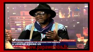 Interview Papa Wemba Maître dEcole à la télévision Kenyane [upl. by Bergeman]