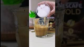 COFFEE LATTE using NESCAFE GOLD coffee milkcoffee icedcoffee nescafe [upl. by Ahsrats]