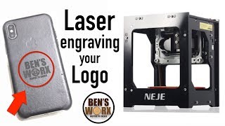 NEJE DK 8 1500mW Laser Engraver setup and test [upl. by Aderfla]