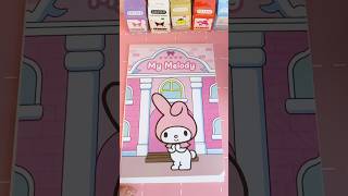 DIY Unbox Sticker book quiet Mymelody shorts sticker sanrio mymelody viralvideo paper toys [upl. by Egide]