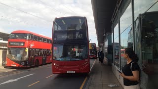 Shabby FRV  TFL Bus Route 147 Canning Town Station  Ilford  AD Enviro 400  GA Blue Triangle [upl. by Asilat792]