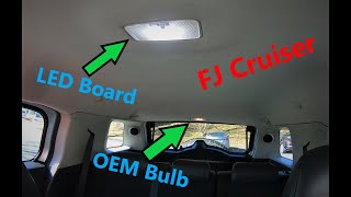 FJ Cruiser Dome Light LED Board Install [upl. by Ziana39]