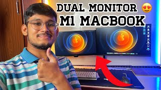 Dual Monitor Setup On M1 Macbook  M2 Macbook [upl. by Everett457]