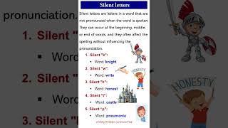 Silent Letters  English Grammar  silent letters  english grammar  english  grammar  examples [upl. by Anaiviv152]