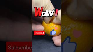 Peel a Mandarin Close Up 🧐🤩 MACRO SHOTS CLOSE UP ASMR closeup shorts asmr [upl. by Terra275]