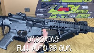 FULL AUTO BB RIFLE  DPMS SBR  Review [upl. by Nylevol268]