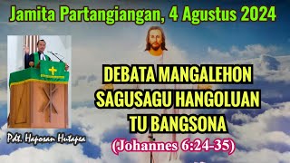 Jamita Partangiangan Epistel Minggu 4 Agustus 2024 Johannes 62435 haposanhutapea [upl. by Bohs]