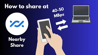 How to use Nearby ShareQuick Share between PC and Android 60MBps speed [upl. by Kenimod]