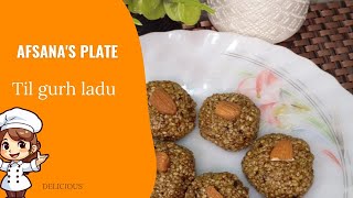 Til Gur Ladoo Recipe by Afsanas Plate [upl. by Eidnarb]