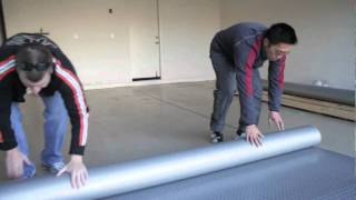 How to Install Garage Flooring Rolls [upl. by Semadar]