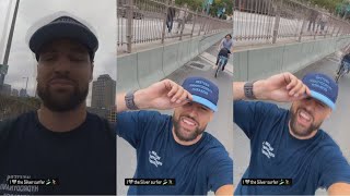 Klay Thompson Rides His Bike On Bridge In His New City Dallas [upl. by Gildus]