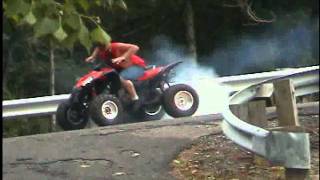 HONDA TRX 700 XX BURNOUT [upl. by Lierbag]