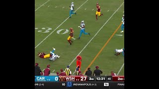 Terry McLaurin catches for a 19yard Gain vs Carolina Panthers [upl. by Kresic]