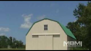 Steel barn with gambrel roof [upl. by Bahe169]