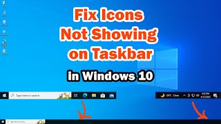 How to Fix Icons Not Showing on Taskbar in Windows 10 PC or Laptop  2024 [upl. by Fox]