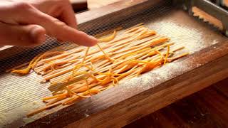 Spaghetti alla Chitarra  easy way to make fresh Pasta [upl. by Arakihc984]