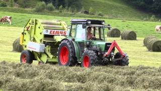 Heuernte in Österreich mit Fendt Claas Rollant 44 und Steyr 188 [upl. by Venable]