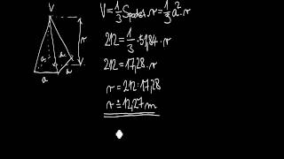 Povrchy a objemy těles  pravidelný čtyřboký jehlan [upl. by Chelsey729]