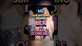 Me behind Jen Barangan at Olivias Concert flash rude vlogger jenbarangan oliviarodrigo [upl. by Essyla]