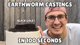 Earthworm Castings in 100 Seconds [upl. by Ecnerat]