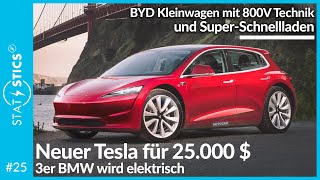 STAT ESTICS 25  Elektroautos laden schneller und werden günstiger Tesla BYD BMW VW [upl. by Anirbys]