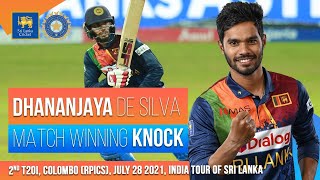 Dhananjaya de Silvas unbeaten 40 vs India  2nd T20I [upl. by Yllatan]