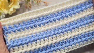 VERY EASY 💙💙 Crochet Pattern for Beginners WOW Super einfache Häkelmuster für Abfänger [upl. by Ban]