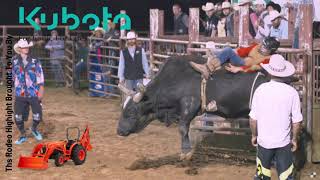 Rodeo Bull Riding With Slow Motion Replay Rand Rodeo Co Yellville Arkansas [upl. by Eillac]