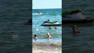 ⛱️Greece Kalamaki Beach Swimming Time And Water Sports Fun 🌊🏊‍♂️ greecebeach greece [upl. by Yrruc]