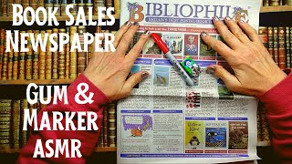 ASMR  Book Sales Newspaper Gum Chewing amp Selecting with a Marker [upl. by Raclima269]