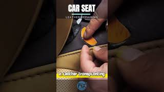 Practical CAR LEATHER REPAIR DIY  car seat burn  car interior repair  car seat repair howto [upl. by Igig]