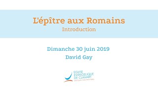 1 Lépître aux Romains  Introduction [upl. by Eloise]