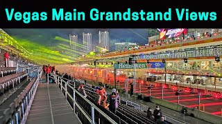 Las Vegas GP Main Grandstand PG1  Views from all sections [upl. by Lapham]